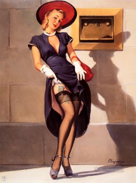 socking it away pin up Oil Paintings
